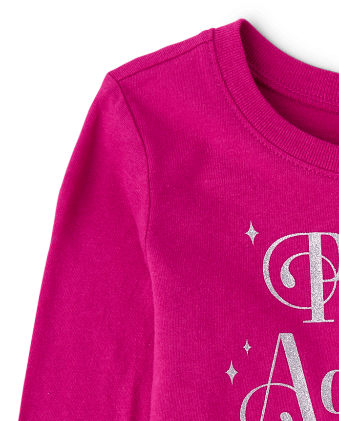 Baby And Toddler Girls Glitter Pretty Adorable Graphic Tee