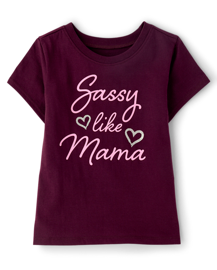 Baby And Toddler Girls Sassy Like Mama Graphic Tee