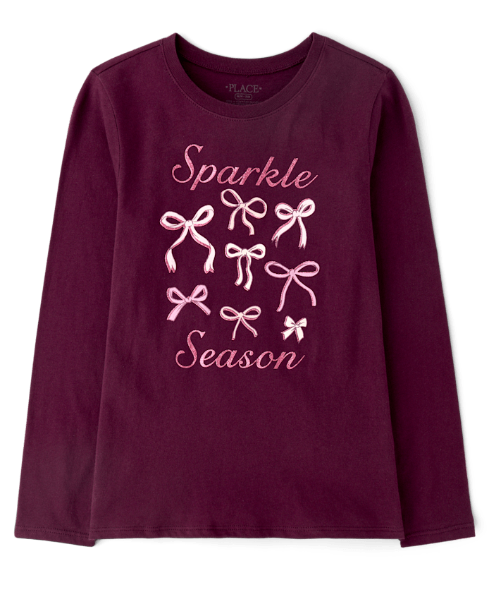 Girls Glitter Sparkle Season Graphic Tee