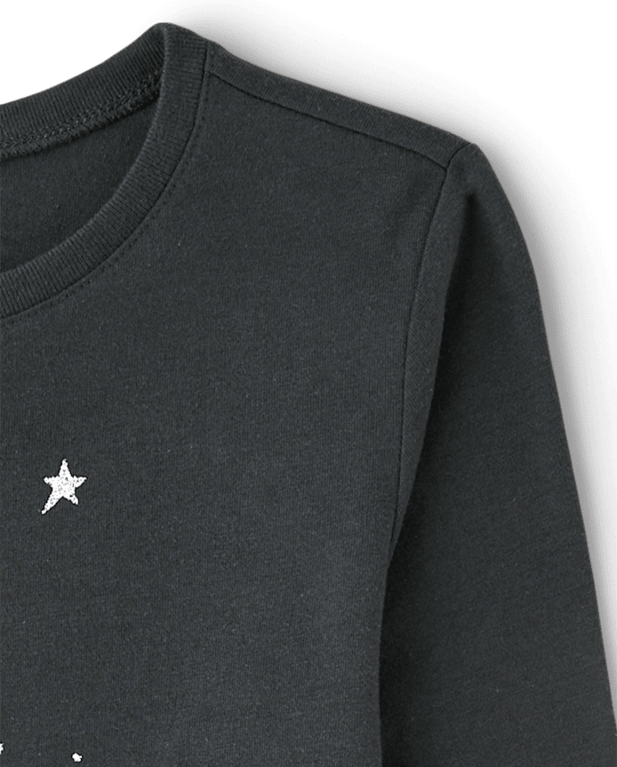 Girls Glitter Stars Graphic Tee