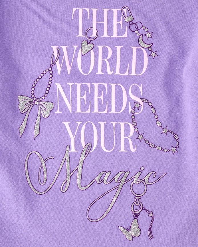 Girls Glitter Magic Graphic Tee