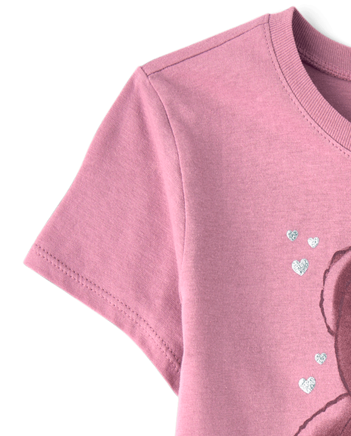 Girls Glitter Happiness Graphic Tee