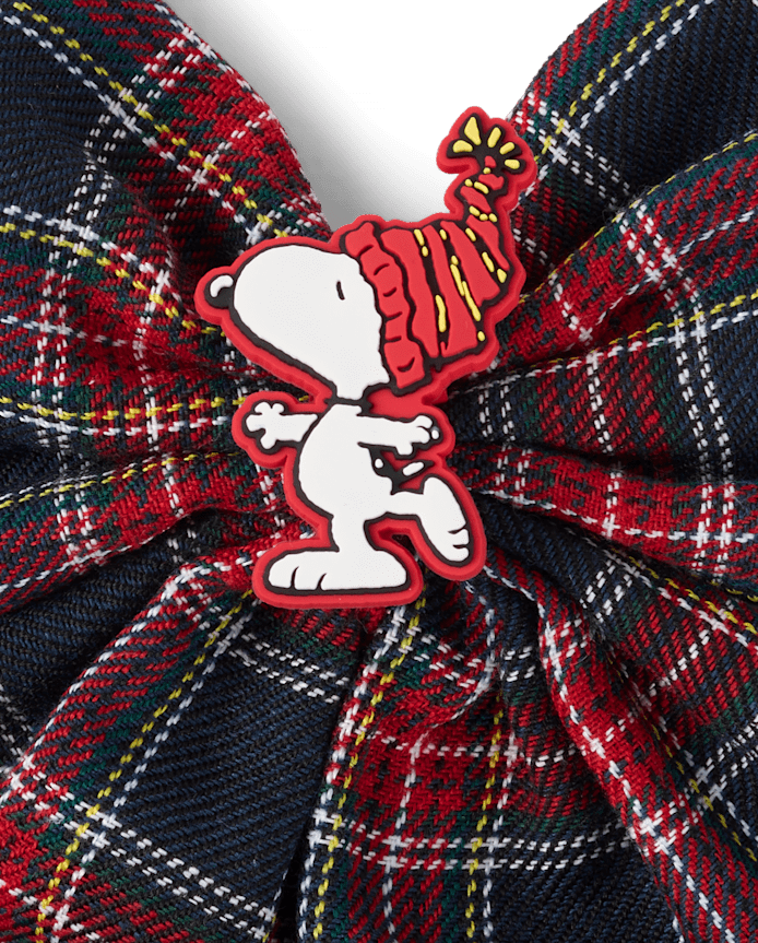 Girls Snoopy™ Plaid Bow Hair Clip
