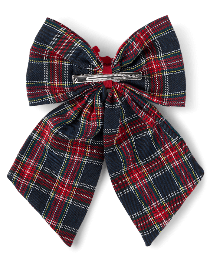 Girls Snoopy™ Plaid Bow Hair Clip