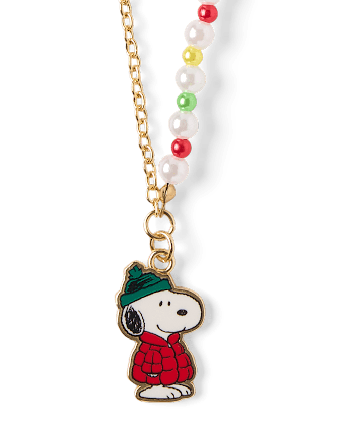 Girls Snoopy™ BFF Holiday Necklace 2-Pack