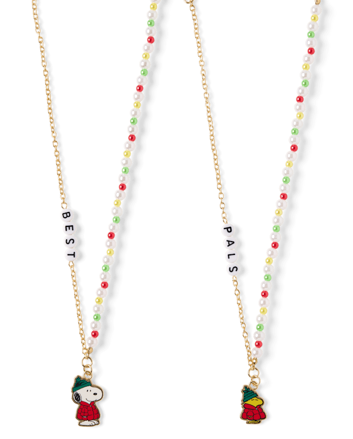 Girls Snoopy™ BFF Holiday Necklace 2-Pack