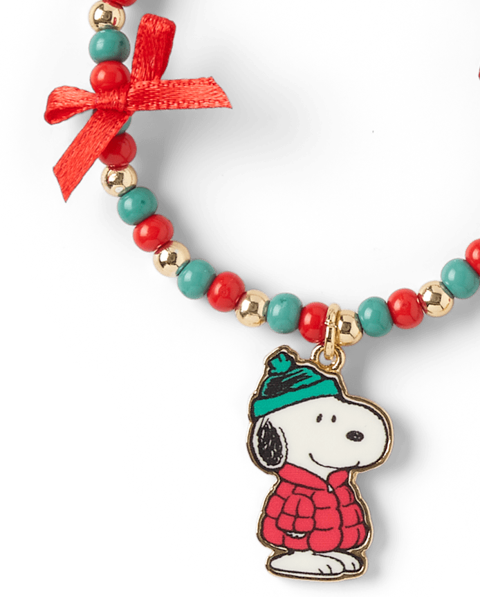 Girls Snoopy™ Holiday Beaded Bracelet 3-Pack