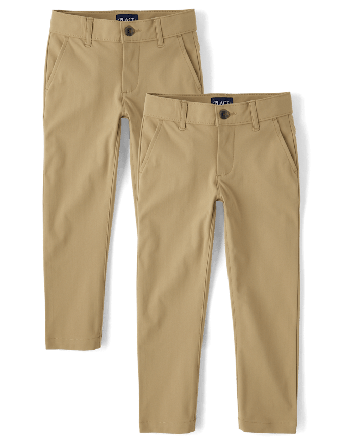 Boys Uniform Quick Dry Skinny Premium Chino Pants -Pack