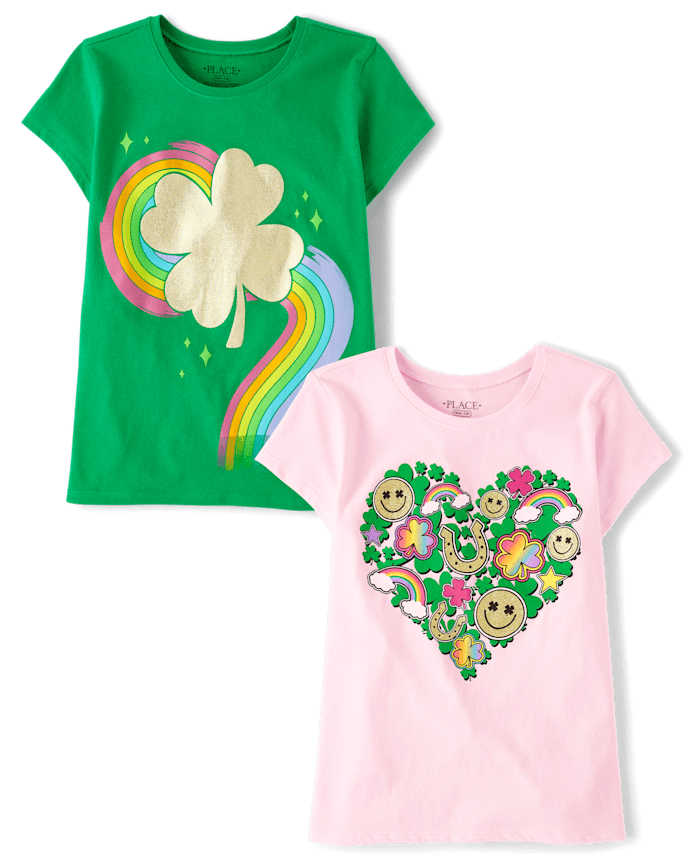 Girls St. Patrick's Day Graphic Tee 2-Pack
