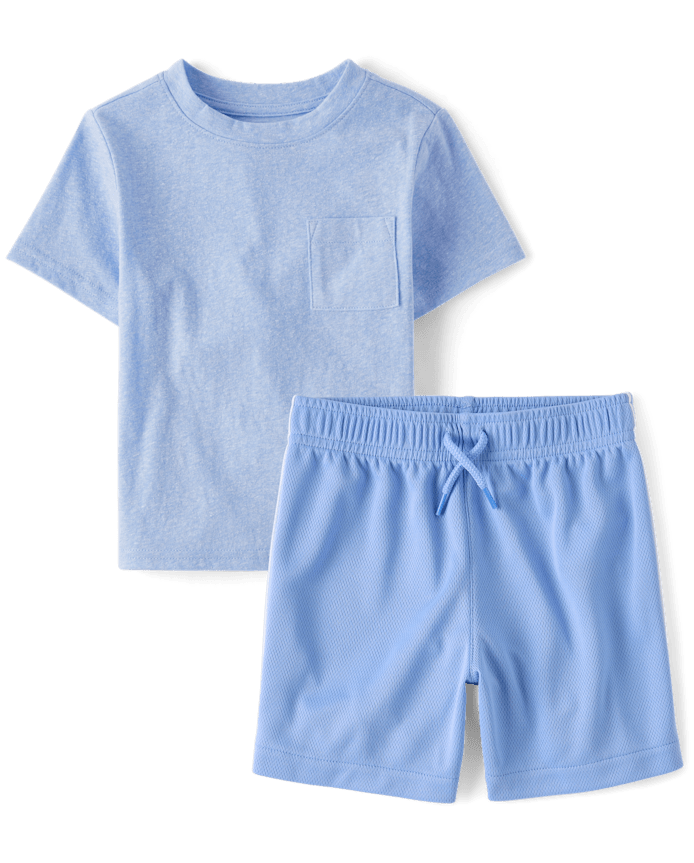 Baby And Toddler Boys Marled 2-Piece Outfit Set