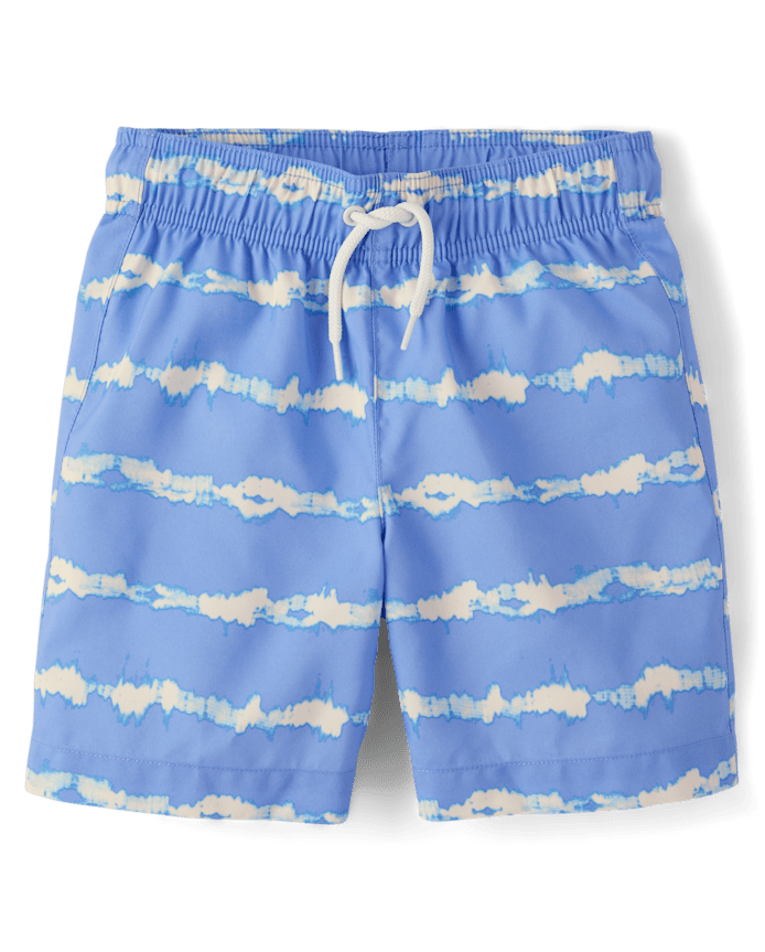 Boys Striped Rashguard Swimsuit