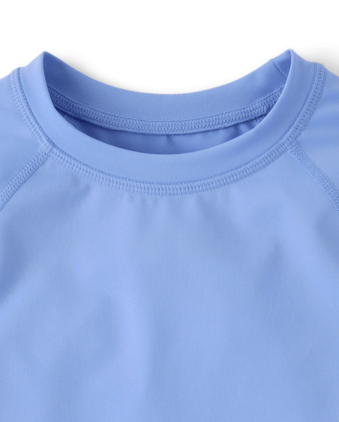 Boys Striped Rashguard Swimsuit