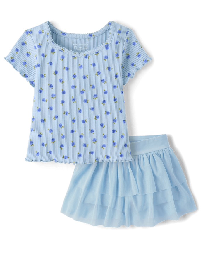 Toddler Girls Floral 2-Piece Outfit Set