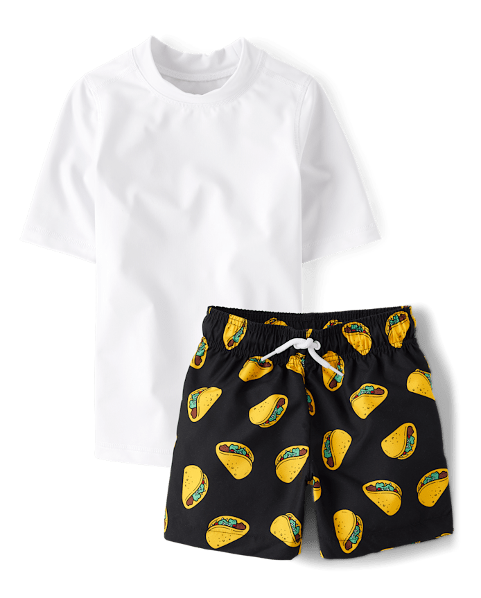 Boys Taco Rashguard Swimsuit