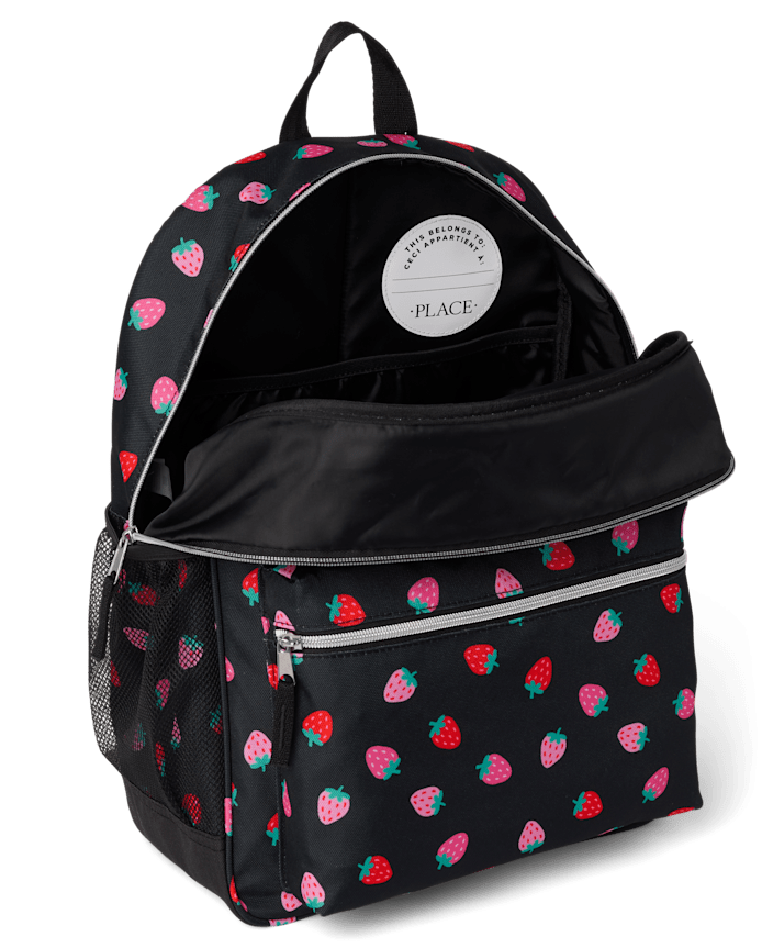 Girls Strawberry Backpack 2-Piece Set