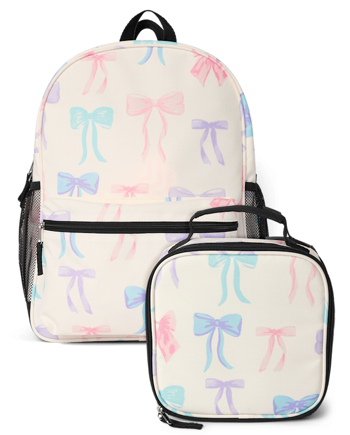 Girls Bow Backpack 2-Piece Set