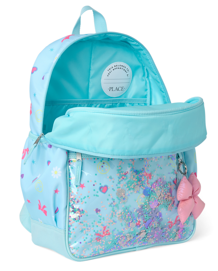 Girls Shakey Glitter Backpack 2-Piece Set