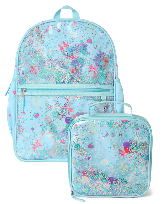 Girls Shakey Glitter Backpack 2-Piece Set