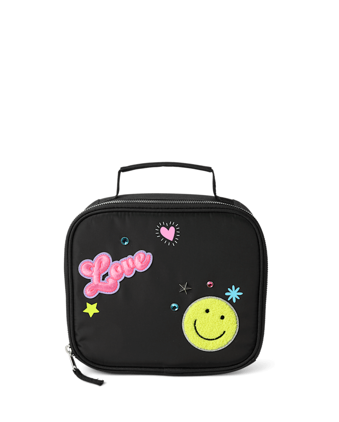 Girls Embroidered Patch Backpack 2-Piece Set