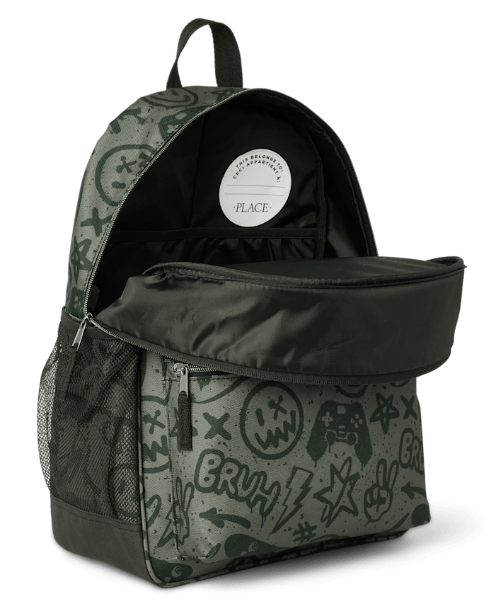 Boys Graffiti Backpack 2-Piece Set