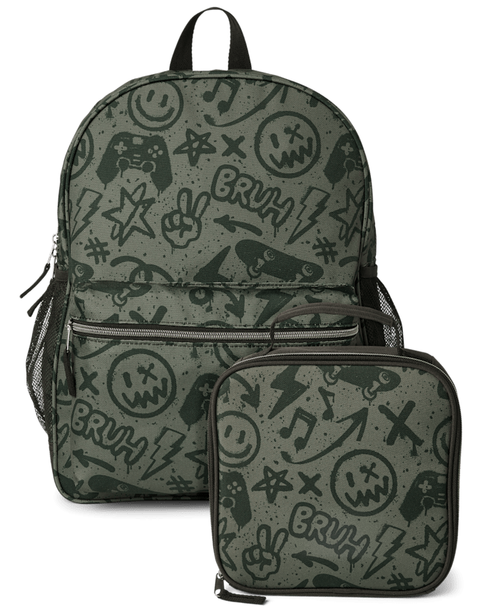 Boys Graffiti Backpack 2-Piece Set