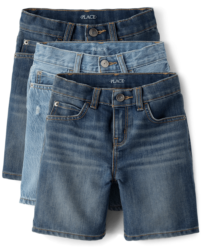 Boys Jean Shorts 3-Pack