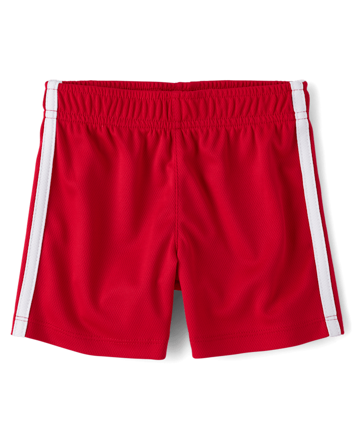 Baby And Toddler Boys Quick Dry Striped Lined Mesh Active Shorts 4-Pack