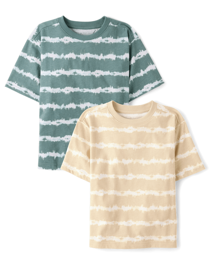 Boys Tie Dye Striped Tee 2-Pack