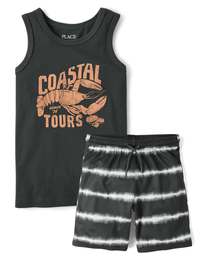 Boys Coastal Tours 2-Piece Outfit Set