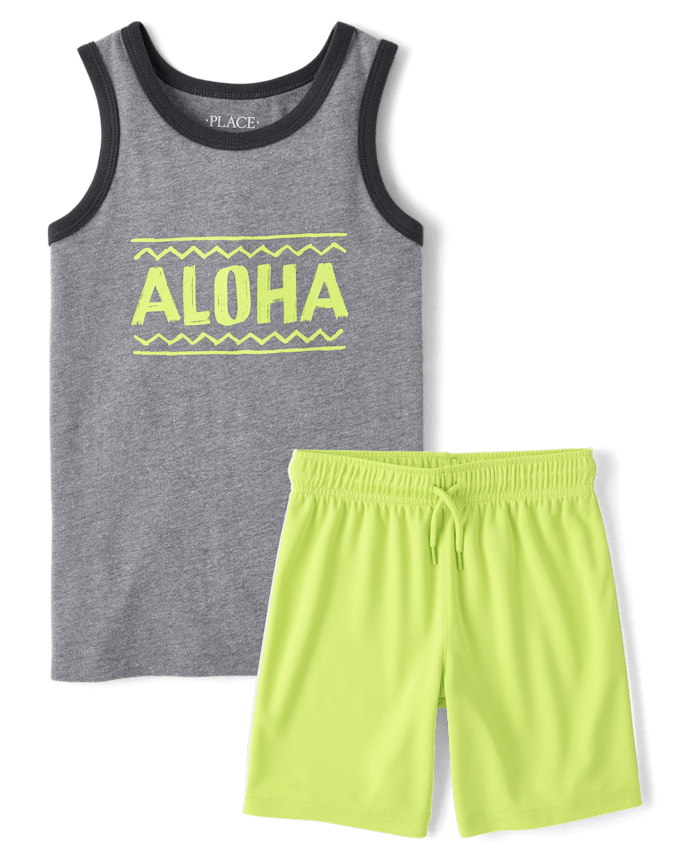 Boys Aloha 2-Piece Outfit Set