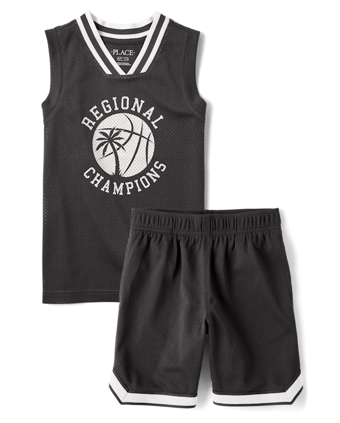 Kids Quick Dry Regional Champions Varsity Mesh 2-Piece Outfit Set