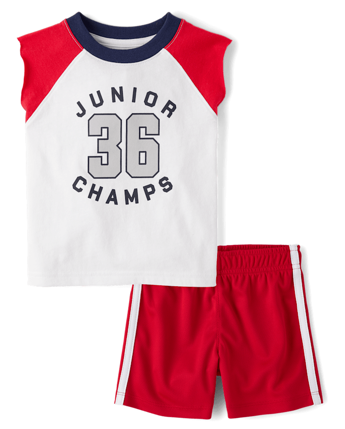 Baby And Toddler Boys Junior Champs Varsity 2-Piece Outfit Set
