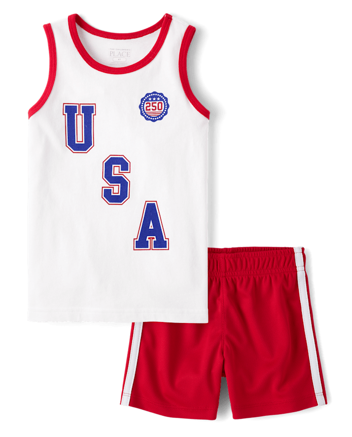 Baby And Toddler Boys USA 2-Piece Outfit Set