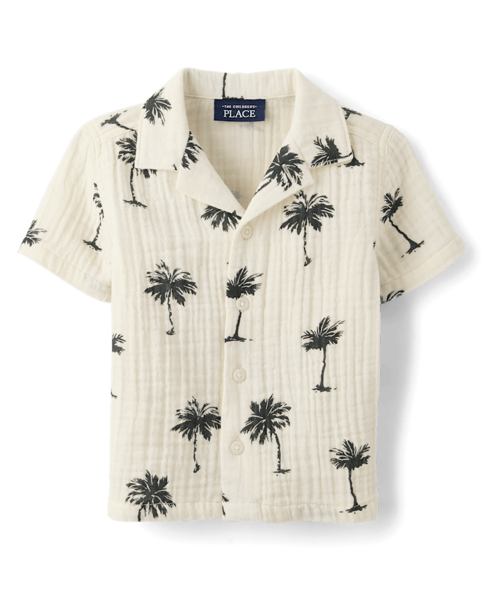 Baby And Toddler Boys Palm Tree Gauze 2-Piece Outfit Set