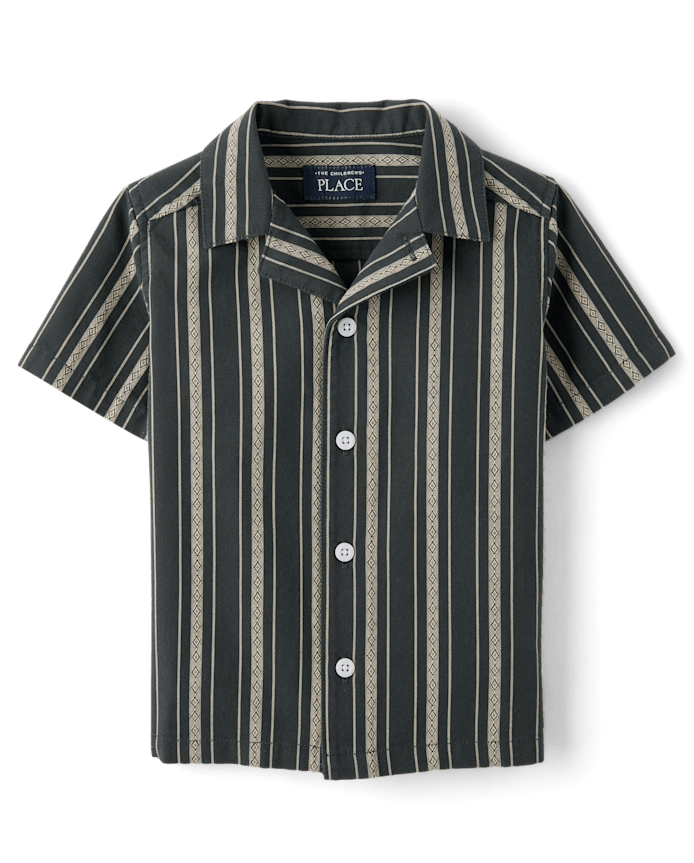 Baby And Toddler Boys Embroidered Textured 2-Piece Outfit Set