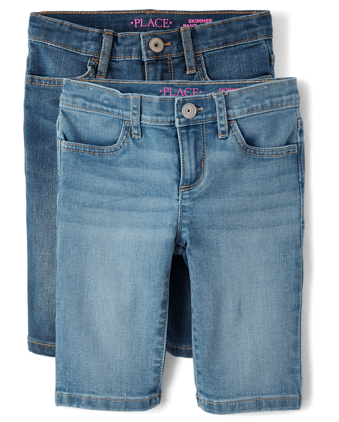 Girls Skimmer Jean Shorts 2-Pack