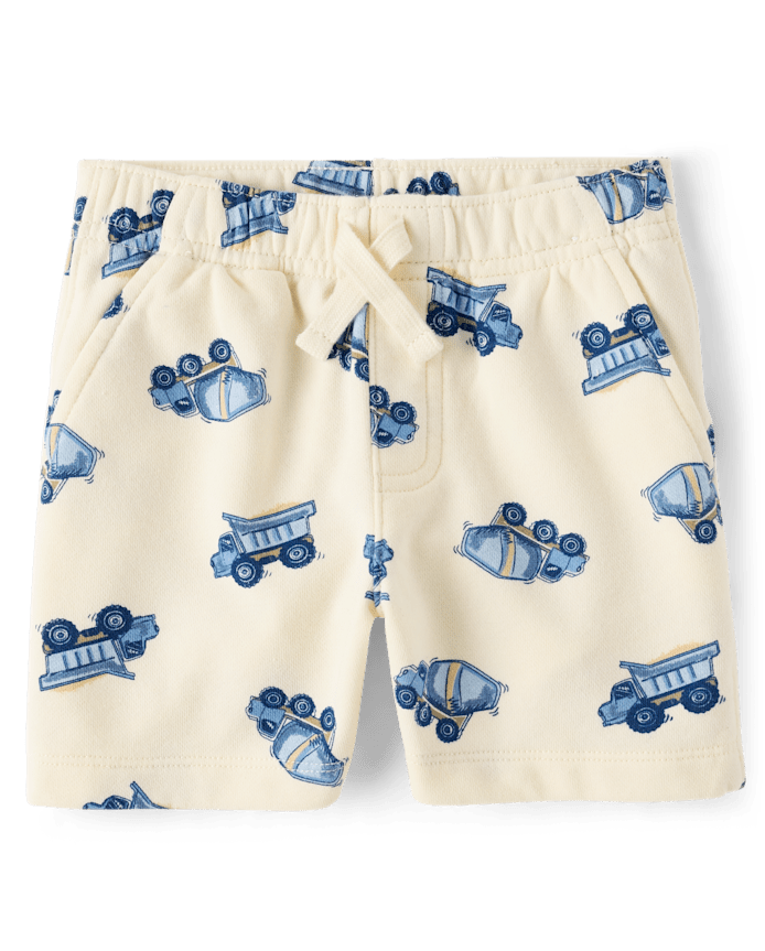 Baby And Toddler Boys Vehicle French Terry Active Shorts 3-Pack