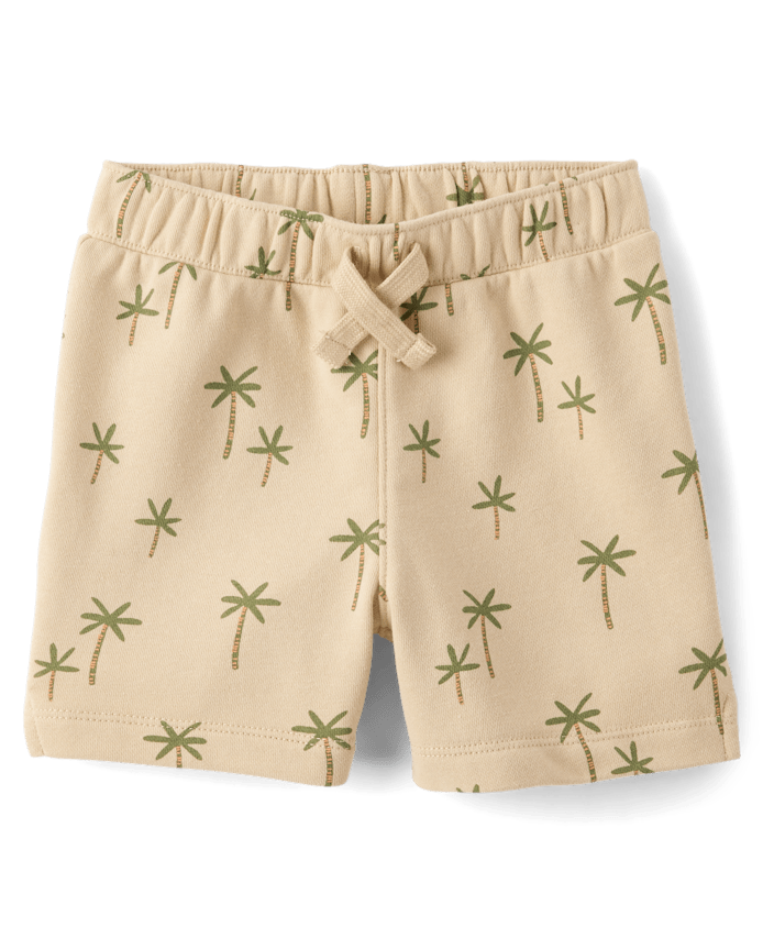 Baby And Toddler Boys Palm Tree French Terry Active Shorts 3-Pack