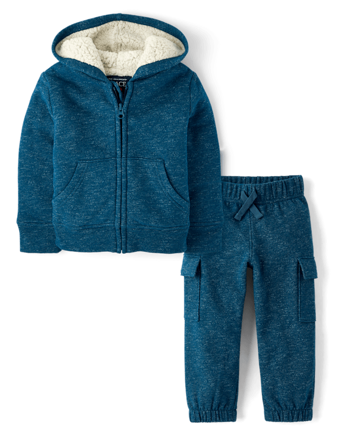Baby And Toddler Boys Marled 2-Piece Outfit Set