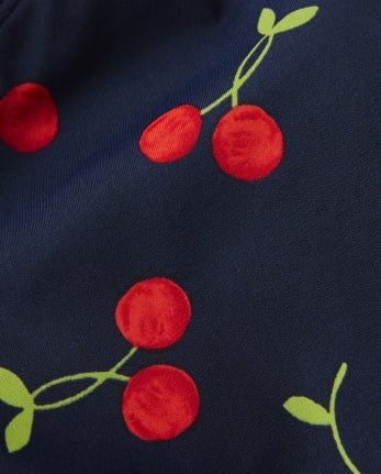 Girls Rashguard Swimsuit - Very Cherry