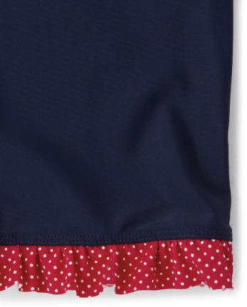 Girls Rashguard Swimsuit - Very Cherry