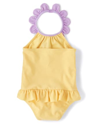 Girls Flower One Piece Swimsuit - Pocketful Of Posies