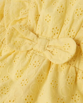 Girls Eyelet Romper - Pocketful Of Posies