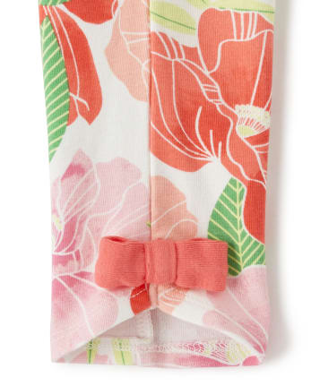 Girls Floral Bow Leggings - Fairy Blossom
