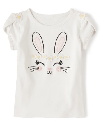Top de conejito bordado para niñas - Spring Jubilee