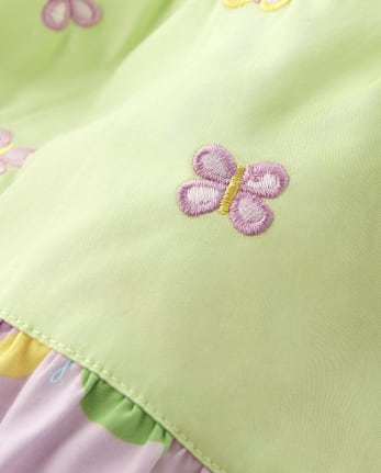 Robe fleurie à plusieurs niveaux pour filles - Poche pleine de posies