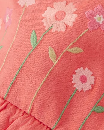 Girls Embroidered Peplum Top - Fairy Blossom