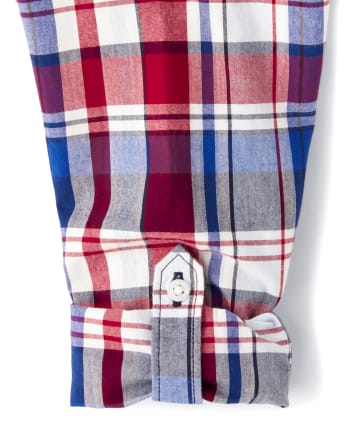 Boys Plaid Button Up Shirt - Opening Day