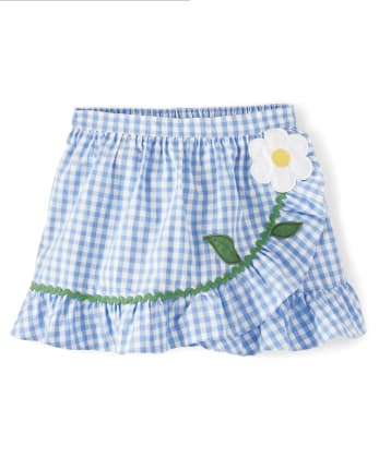 Falda pantalón vichy con volantes niña - Sunny Daisies