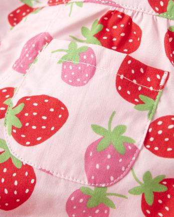 Shorts de burbujas para niñas - Strawberry Patch